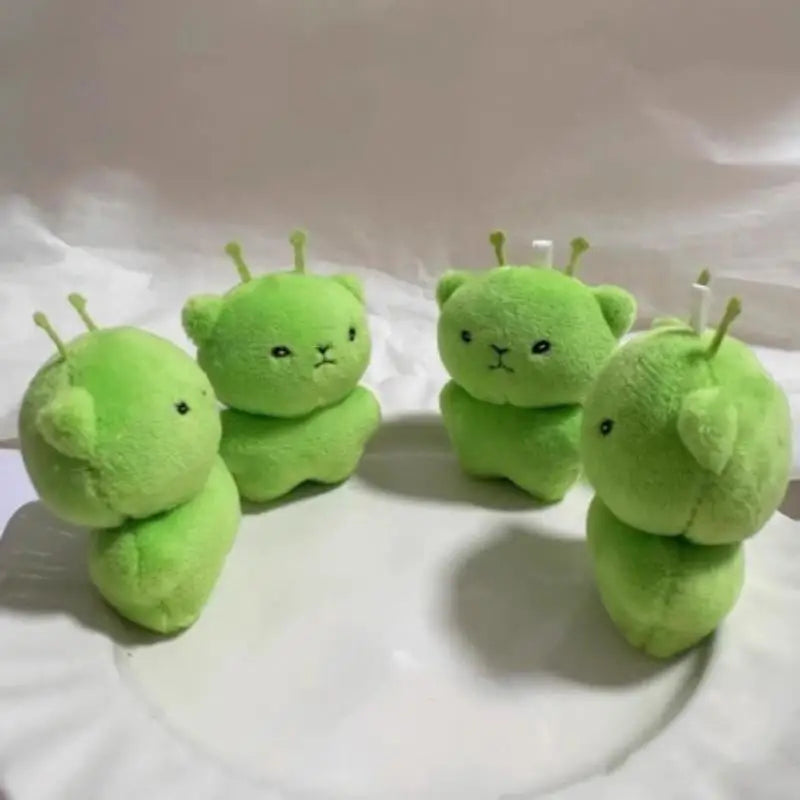 Alien Cat Plush Toy Cartoon Stuffed Animal Keychain Accessories Creative Ugly Cute Backpacks Pendant Party Gift