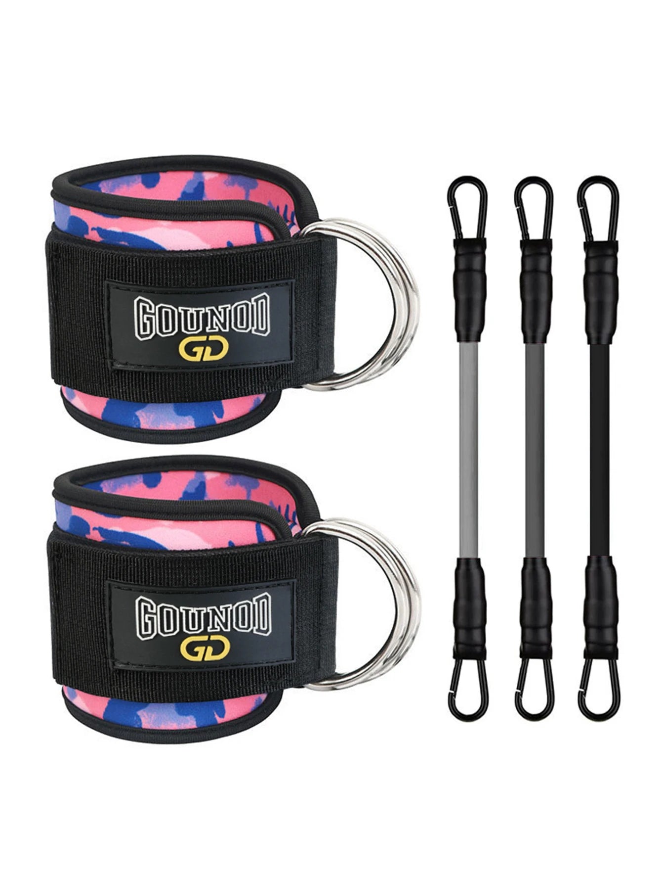 2PC/3PC GOUNOD Fitness Ankle Strap Adjustable D-Ring Support Cuffs Gym Leg Strength Exercise Pulley With Buckle Sport Guard Safe