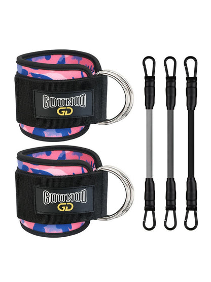 2PC/3PC GOUNOD Fitness Ankle Strap Adjustable D-Ring Support Cuffs Gym Leg Strength Exercise Pulley With Buckle Sport Guard Safe