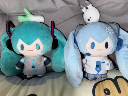New Hot Hatsune Miku Winter Series Snow Future Top Top Treasure Kawaii Doll Fufu Plush Doll Pendant Girl Birthday Gift Cute
