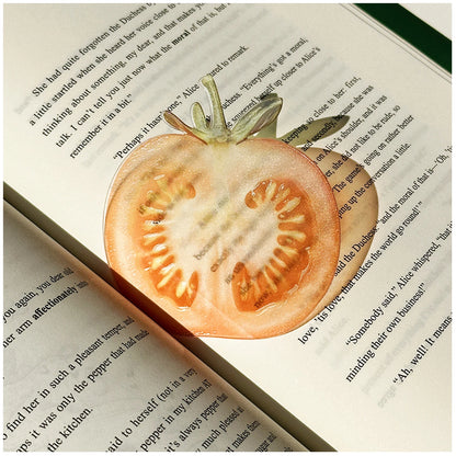 Delicate Transparent Acrylic Apple Bookmark Reading Mark Student Gift Premium Feeling Cute Grape Tomato Bookmarks
