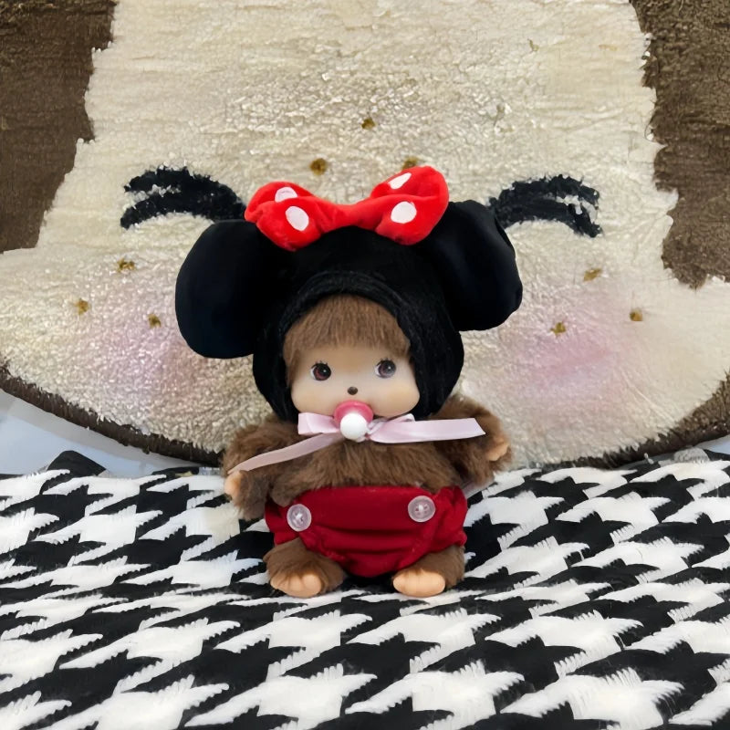 In Stock 15cm Mongon Monkey Kawaii Doll Keychain Bag Pendants Toy Hand Puppet Decompression Children Cute Gift Decoration Gift