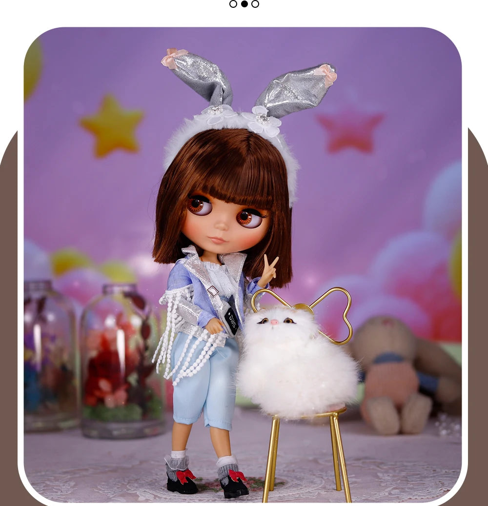 ICY DBS Blyth Doll Tan Skin Matte Face With Eyebrows Special Price 1/6 BJD JOINT body Neo Christmas Gift Anime