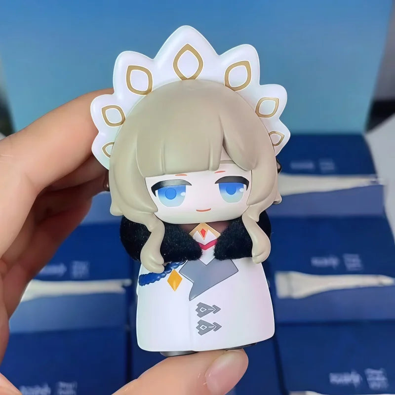 Mihoyo Genshin Impact Fatui Harbinger Q Version Series Blind Box Desktop Mini Doll Model Toys Trend Decoration Surprise Gifts