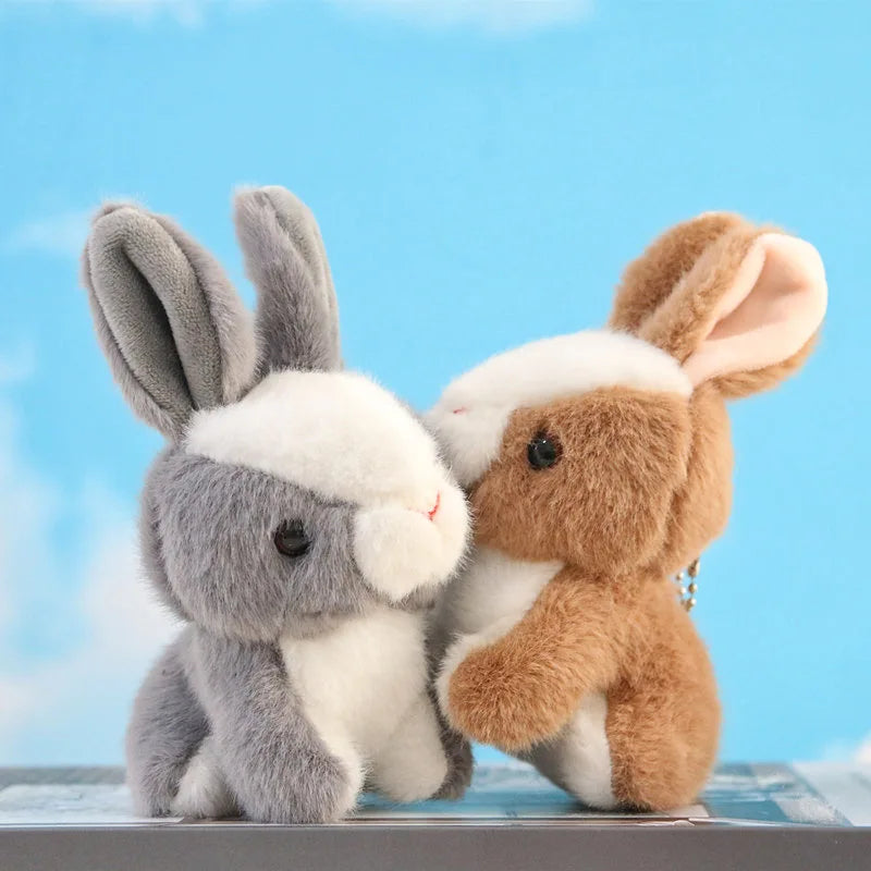 Imitation Rabbit Plush Pendant Lovely White  Doll Key Chain  Backpack  Gift Girl Cute  Keychain