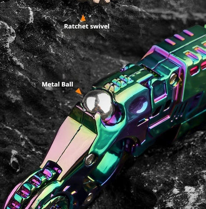 Mini Metal EDC Stress Relief Toy Pistol Guns Eject Fidget Roller Spinner Mechanical Slider Ratchet Wheel Paragraph Ring Adults