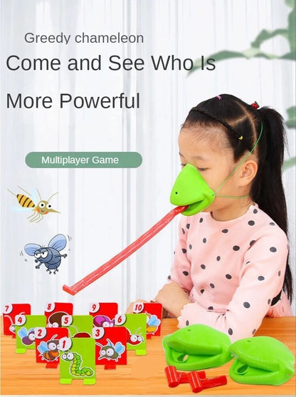 Frog Lizard Mask Wagging Tongue Lick Cards Board Games for Children Family Party Toys Antistress Funny Desktop Puzzle Game Toys