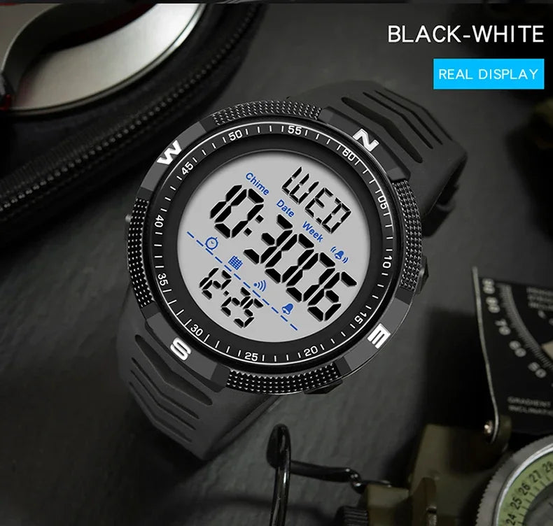 SANDA 6014 Military Sport Watch for Men Clock Digital Wristwatches Shockproof Countdown Waterproof Bracelet Relojes Para Hombre