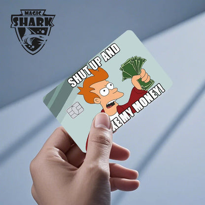Magic Shark Flower Butterfly Bear Wing No Fade PVC Film Skin Cover Sticker for Bank Debit Credit Card