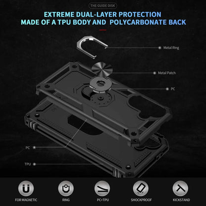 Shockproof Armor For Samsung Galaxy A56 A36 A26 5G Case Phone Case Ring Stand Bumper Silicone Phone Back Cover