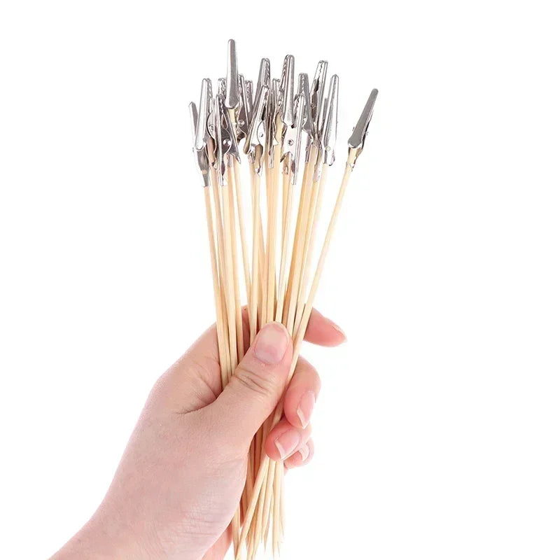 20Pcs Wood And Metal Painting Stand Alligator Clip Stick Modeling Tool for Airbrush Model Part