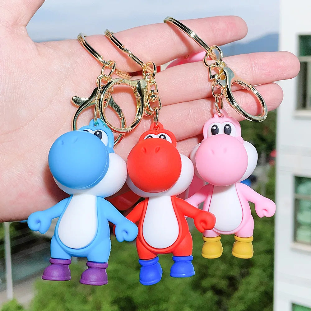 19 Styles Anime Keychain Mario Bros Luigi Toad Bowser Action Figure Model PVC Cartoon Bag Doll Pendant Toys Gift
