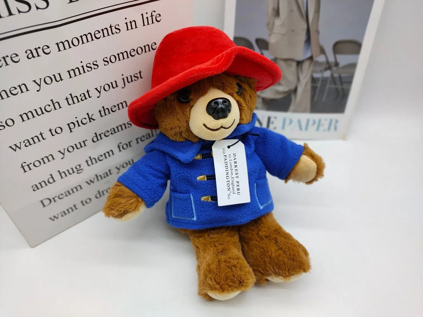 29CM Britain Paddington Bear plush dolls Kawaii Small Bear Stuffed Dolls High Quality Children Christmas Birthday Gifts
