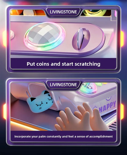 DIY Automatic Doll Machine Kids Coin Operated Play Game Mini Claw Catch Toys Crane Machines Music Doll for Christmas gifts