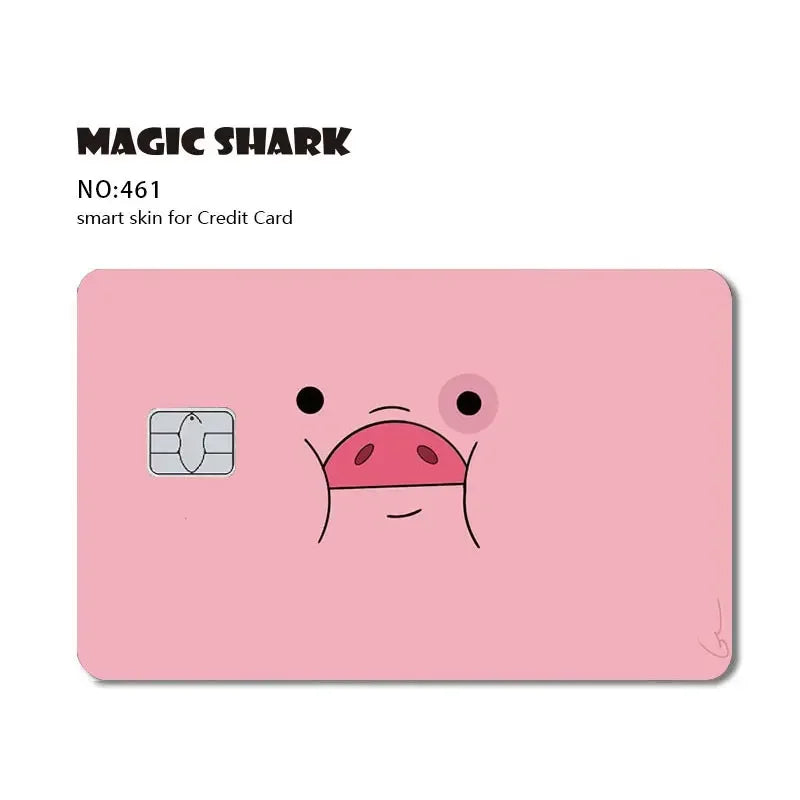 Magic Shark Kawaii Anime Tape Pig Dreamy Sticker Film Skin Cover for Debit Credit Bank Card Small Large Chip