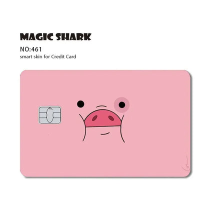 Magic Shark Kawaii Anime Tape Pig Dreamy Sticker Film Skin Cover for Debit Credit Bank Card Small Large Chip