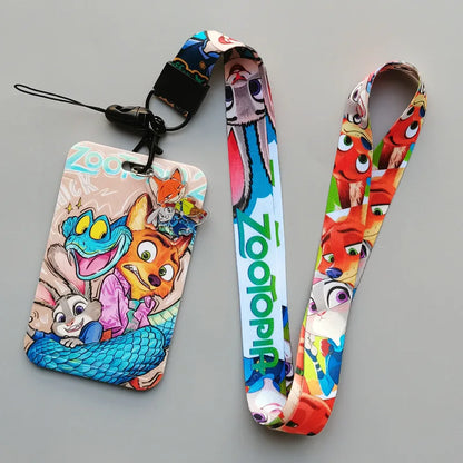 Hot Disney Anime Zootopia 2 Lanyard Card student Judy Nick cute card Bus Card holder certificate lanyard cartoon keychain  Gifts