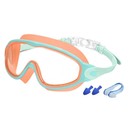 Colorful Kids Swim Goggles Wide Vision Anti-UV Anti-Fog No Leak Pool Swimming Accessories for Boys Girls Youth Toddler Age 3-15