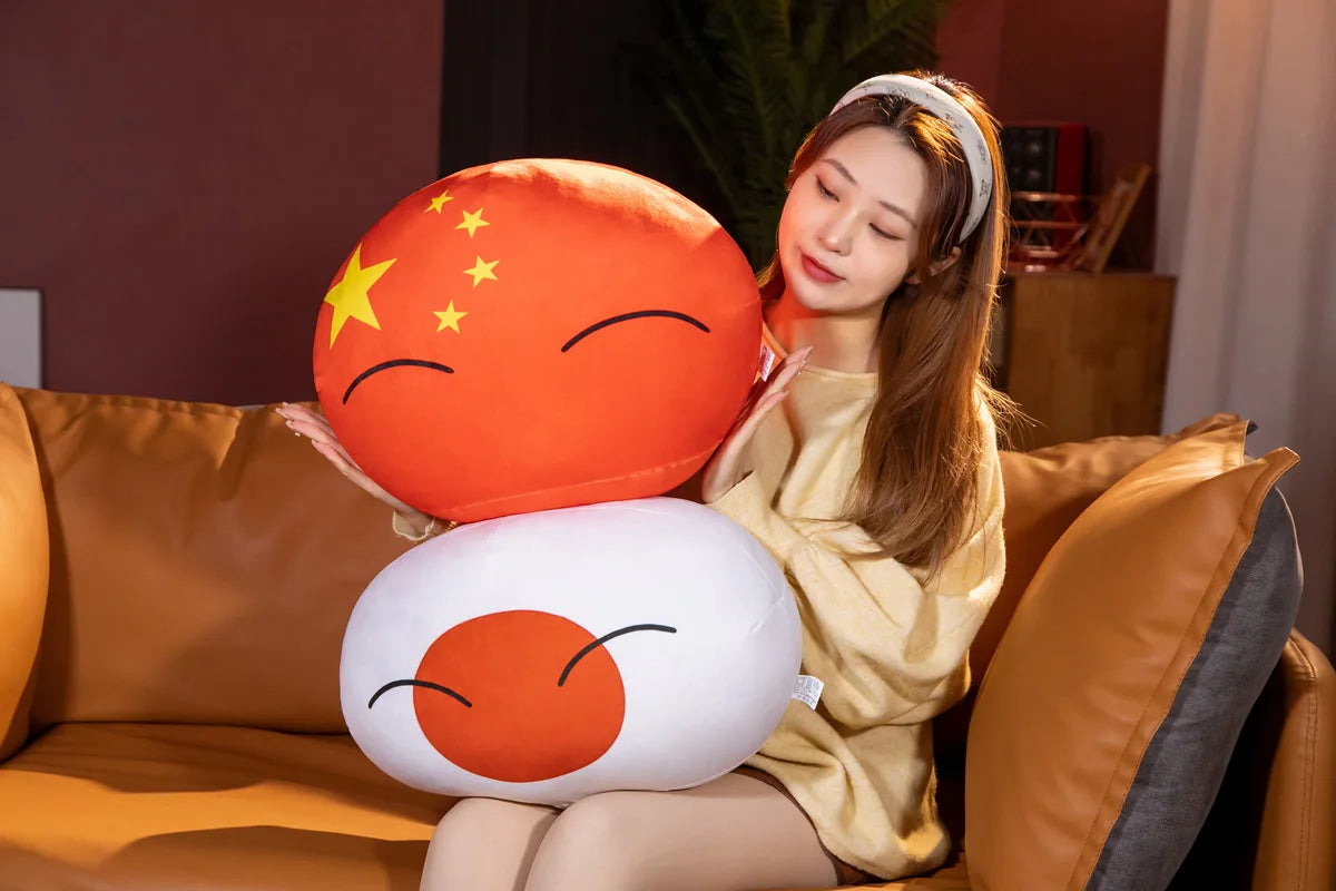 10/30/40cm Polandball Plush Doll Countryball Country Ball Toy Plush Pendant Stuffed Doll Christmas Children Gift