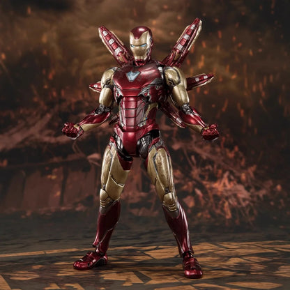 New 16cm Marvel Avengers Iron Man Mark 85 Ultimate Articulated Figure Model Statue Desktop Decoration Gift