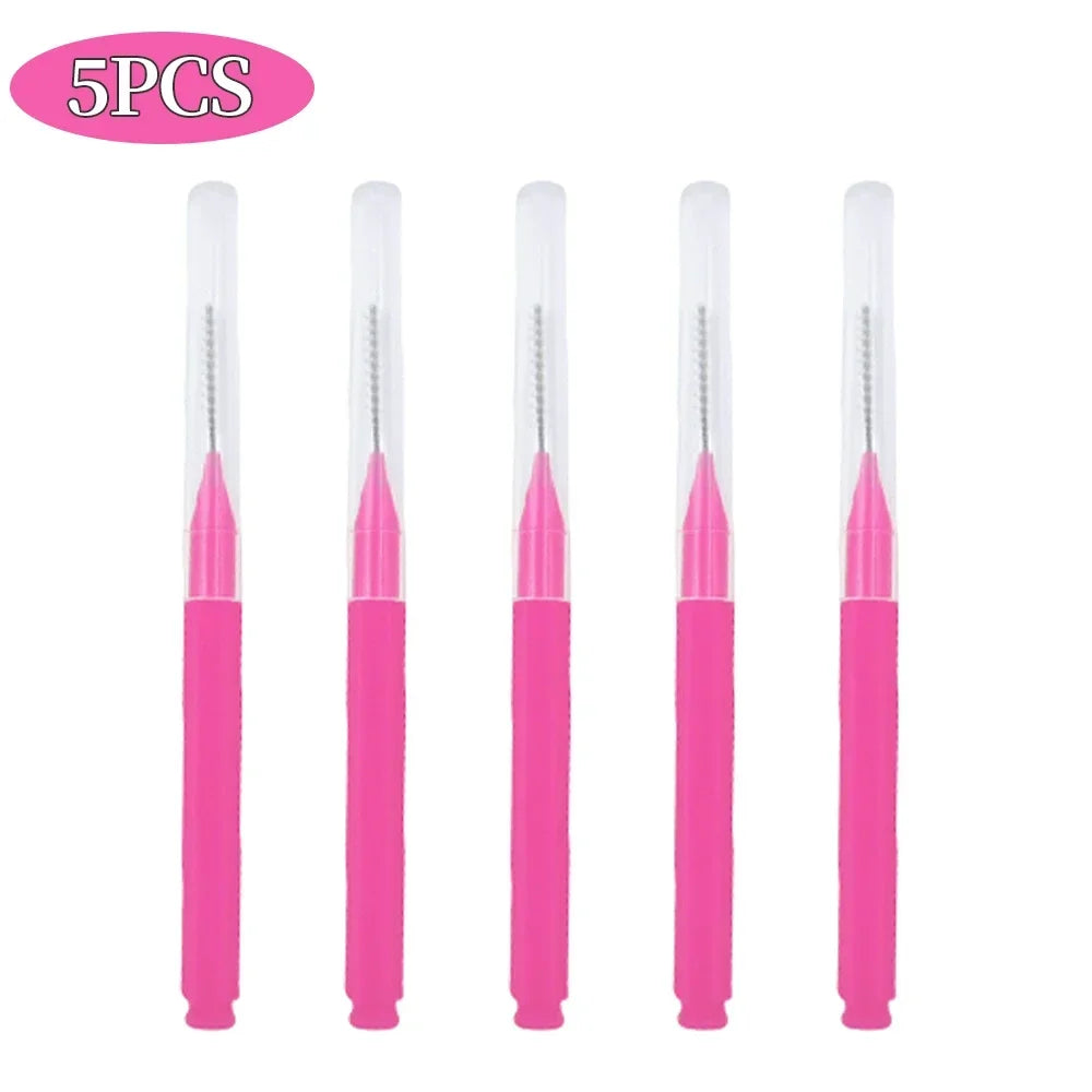 5/10/50PCS Mini Eyebrow Brush Brow Perm Brush Disposable Brow Lifting Brushes Bendable Micro Eyelash Brush Applicators Tools