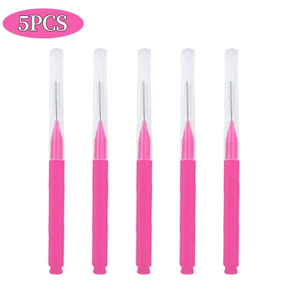 5/10/50PCS Mini Eyebrow Brush Brow Perm Brush Disposable Brow Lifting Brushes Bendable Micro Eyelash Brush Applicators Tools