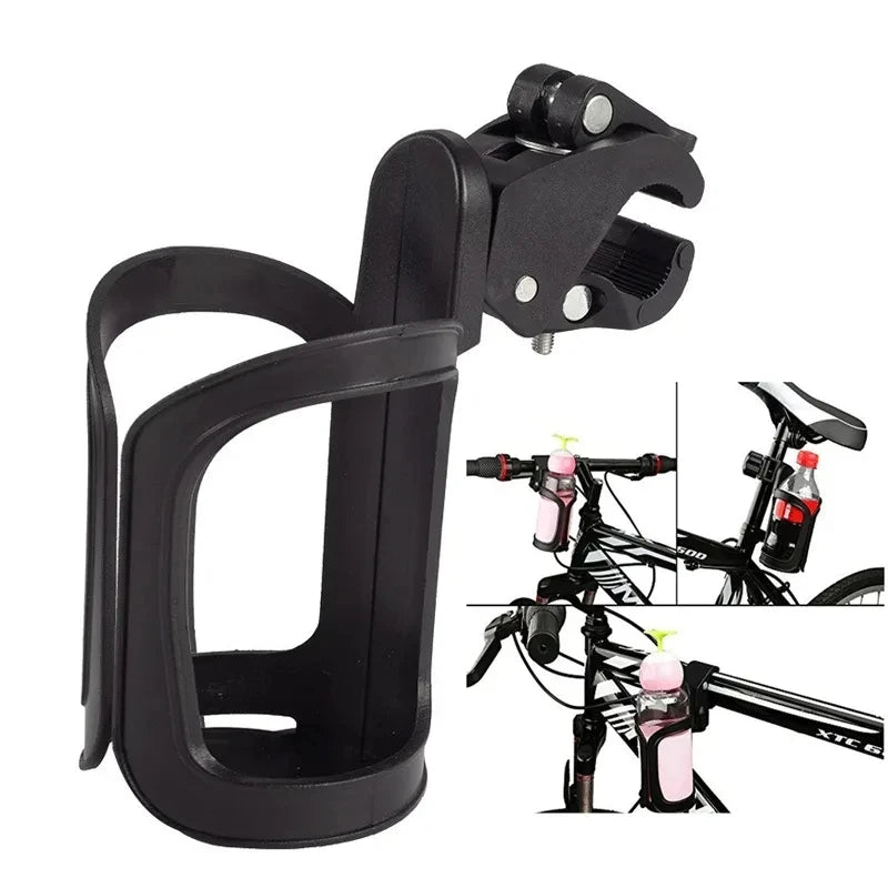Adjustable Stroller Water Bottle Holder - 360° Rotating Bike Cage for Stroller Accessories