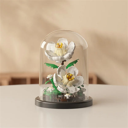 Eternal Flower Bouquet Bonsai Potted Plant Micro Building Blocks Model Home Decoration Toy For Kid Birthday Gift