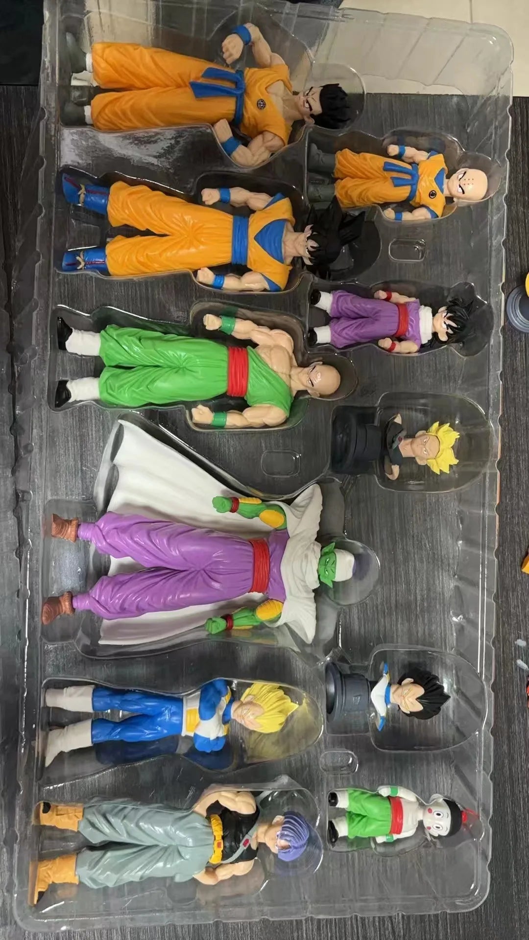 28cm Anime Dragon Ball Kids Krillin Son Gohan Trunks PVC Action Figures Model Collection Desktop Decoration Toys Kids Gifts
