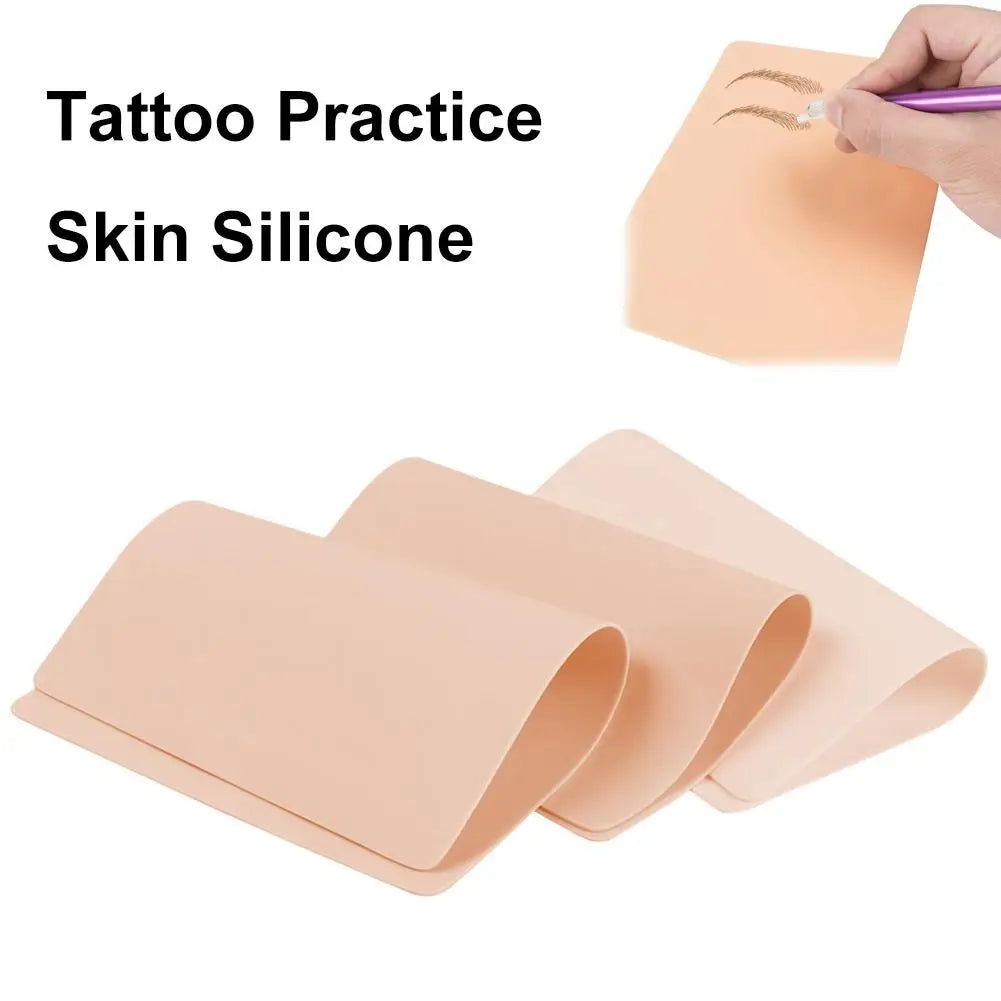 Blank Tattoo Practice Skin, Double Sided Fake Eyebrow Tattoo Practice Skins for Beginners and Experienced Tattoo Artists-1MM