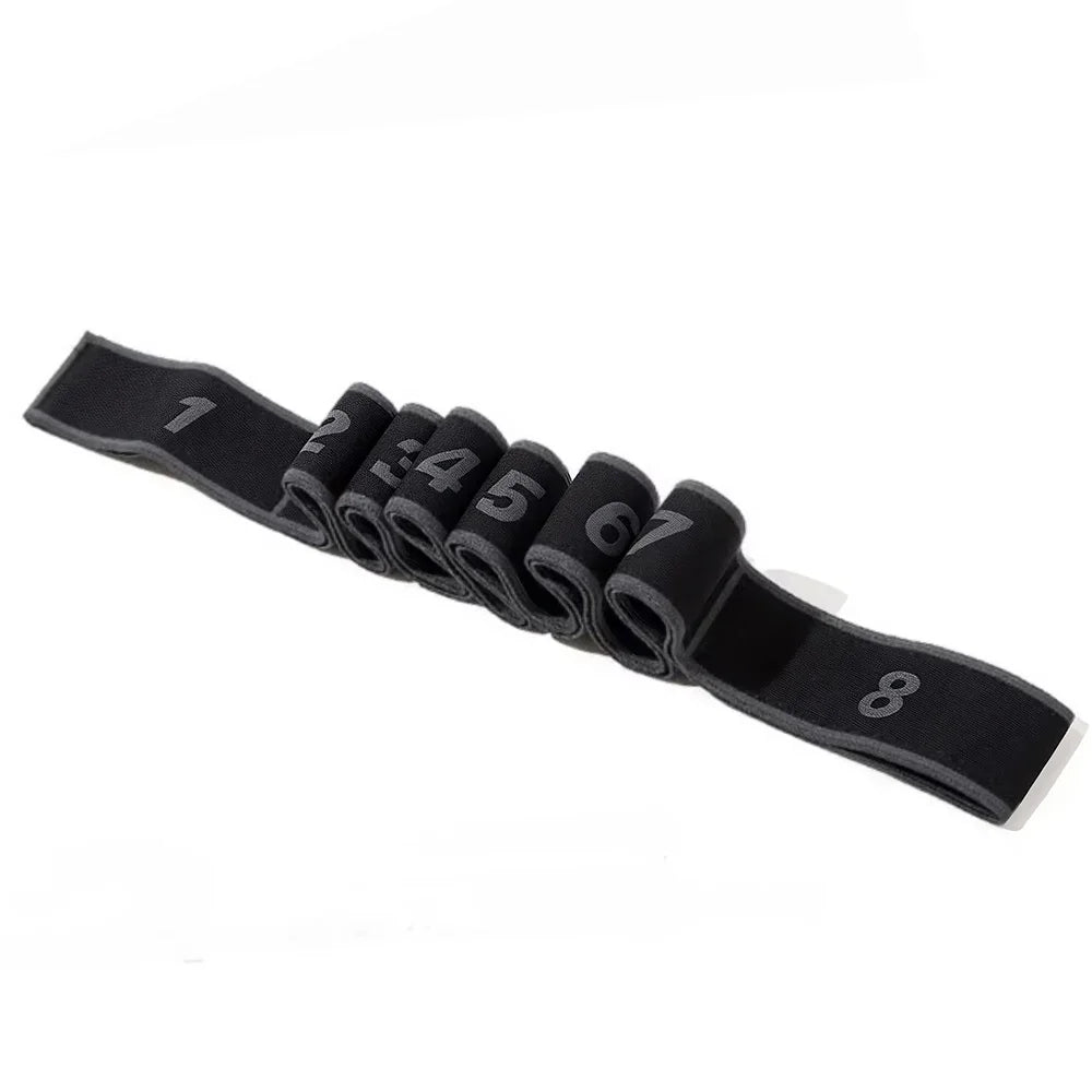 8 Section Style Dance Yoga Stretching Belt Pilates Fitness Tension Digital Elasticity Latin Elastic Stretch Resistance Band
