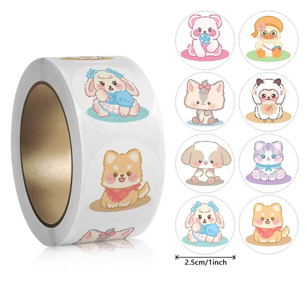 100-500pcs Cartoon Animal Stickers Teacher Reward Stickers for Kids, Party Decoration Sticker for School Classroom Home