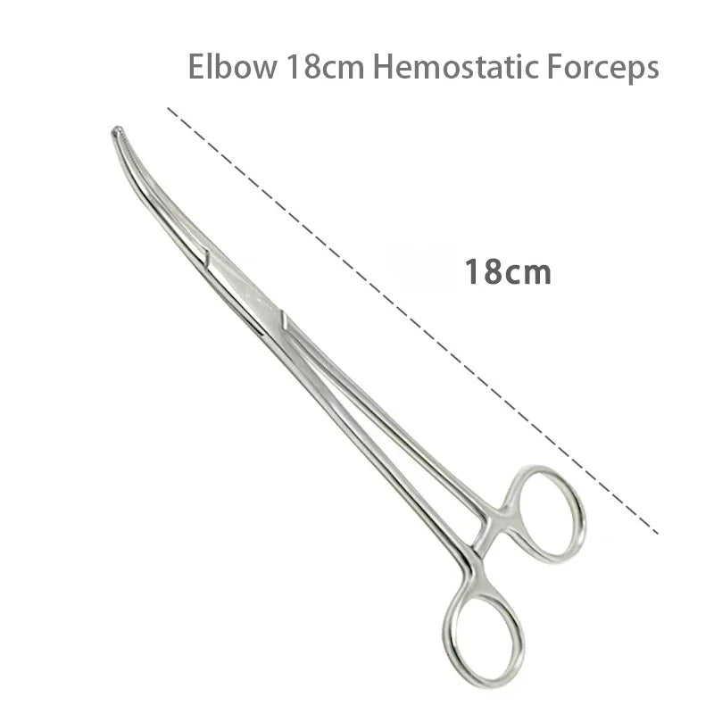 1pc Stainless Steel Hemostatic Forceps Surgical Forceps Tool Hemostat Locking Clamps Forceps Fishing Pliers Curved/Straight Tip