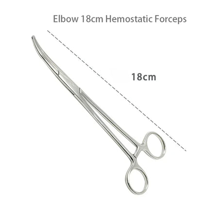 1pc Stainless Steel Hemostatic Forceps Surgical Forceps Tool Hemostat Locking Clamps Forceps Fishing Pliers Curved/Straight Tip