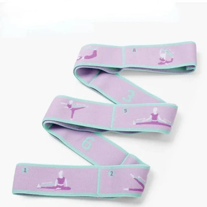Adult Latin Training Elastic Resistance Band Yoga Auxiliary Stretching Belt Bands Beginner Pilates Dance Loop Fitness Tension