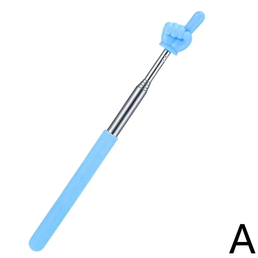 Steel Teaching Pointer Telescopic Rod Finger Design Teaching Stick Finger Reading Sticks Tools School Office Supplies