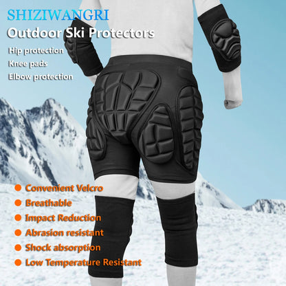 New Ski Shorts Skating Hip Protector Skiing Snowboard Shorts Protective Gear Sport MTB Cycling Motocross Hip Knee Elbow Paddeds