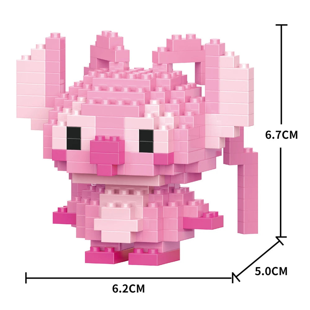 Cartoon Anime Hello Kitty Blocks Kuromi My Melody Cinnamoroll Mouse Building Blocks Doll Toy Kids Birthday Gift
