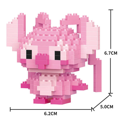 Cartoon Anime Hello Kitty Blocks Kuromi My Melody Cinnamoroll Mouse Building Blocks Doll Toy Kids Birthday Gift