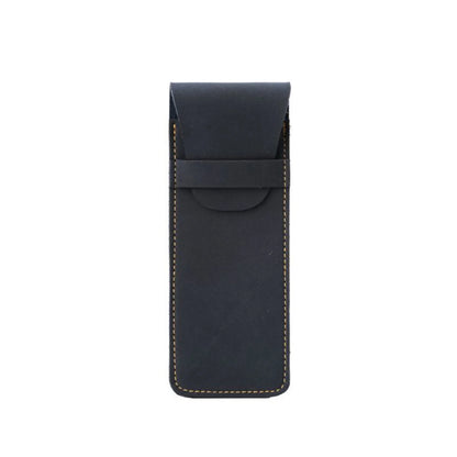 Vintage Frosted PU Leather Flap Pen Case High-end Fountain Pen Protective Sleeve Large Capacity Double Set of Pen Case