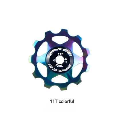 Five Colours Bike Aluminum Alloy Guide Wheel Pulley Rear Derailleur 11T 13T Guide MTB Ceramic Bearing Jockey Wheel For 4/5/6MM