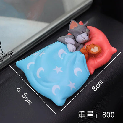 Car Dashboard Decor Interior with Adhesive Pads for Dashboard Desktop Ornament Classic Cartoon Figure Collection Car Accessories