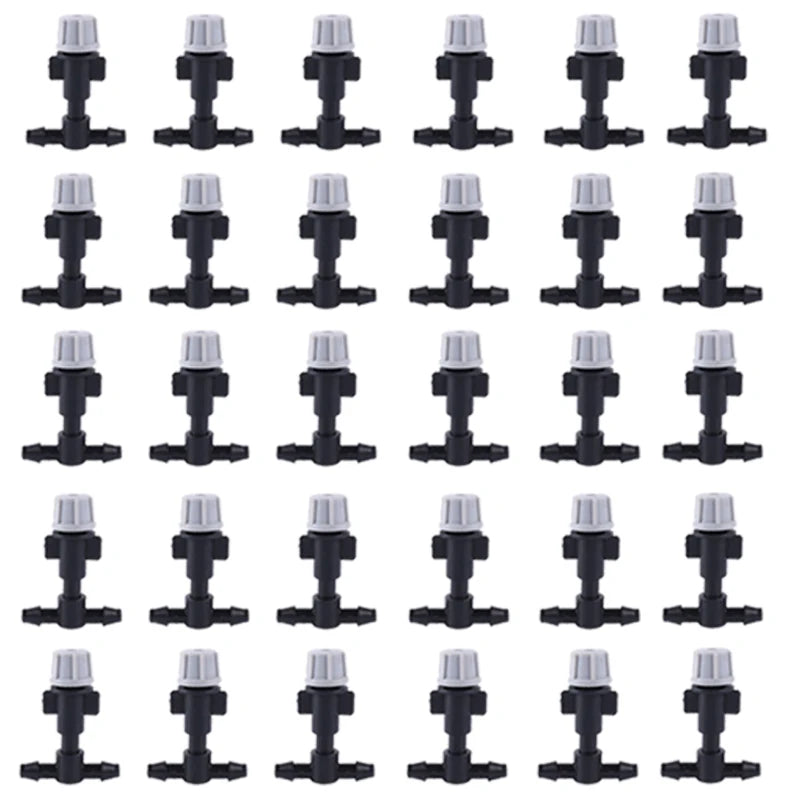 100/10PCS Plastic Watering Irrigation Garden Misting Sprinkler Heads Nozzle W/ Tee Joints for Misting Watering Irrigation System