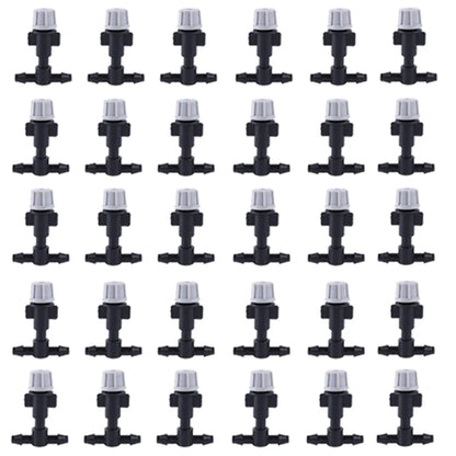 100/10PCS Plastic Watering Irrigation Garden Misting Sprinkler Heads Nozzle W/ Tee Joints for Misting Watering Irrigation System