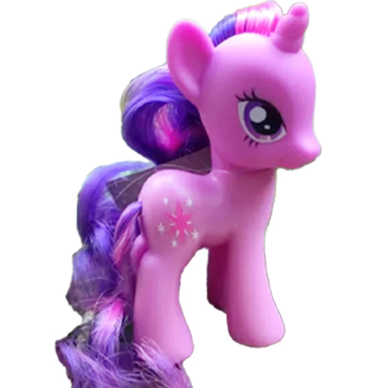 Genuine Hasbro My Little Pony Anime Figures Classic Twilight Luna Princesses Rarity Ornaments 8cm Collection Pony Toy Gifts