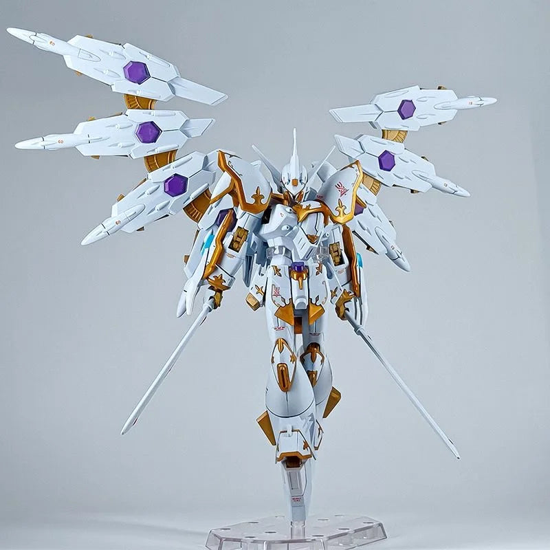 Hg 1/144 Seed Freedom Black Knight Squad With Light Wings Water Sticker Action Figures Assembled Model Kit Collectible Toys Gift
