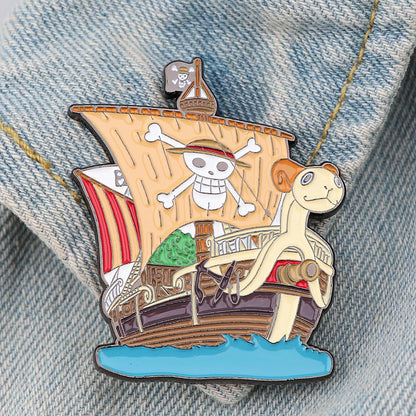 Japanese Anime Enamel Pin Cute Lapel Pin Devil Fruit Brooches for Backpack Manga Badges Jewelry Accessories