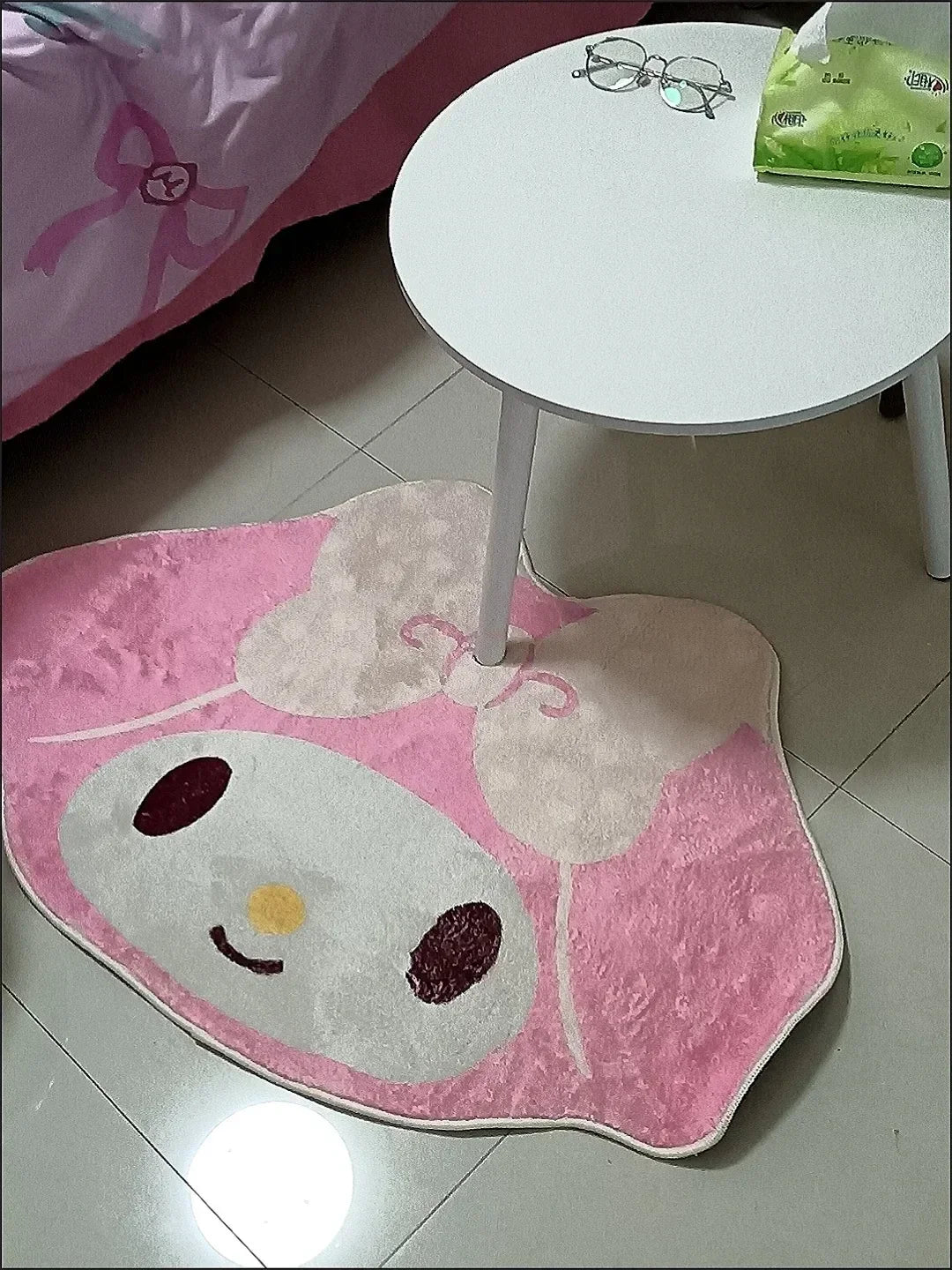 Kawaii My Melody Carpet Kawaii Home Soft Fur Rugs Girls Bedroom Living Room Floor Mat Doormat Decoration Cartoon Gift For Girl