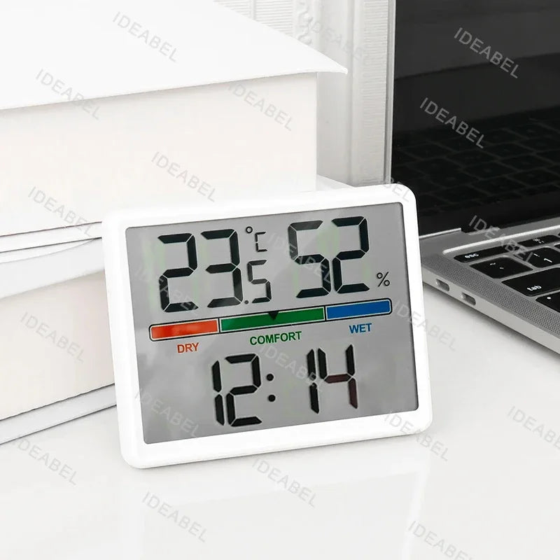 LCD Digital Thermometer Hygrometer Indoor Room Electronic Temperature Humidity Meter Sensor Gauge Weather Station For Home ﻿