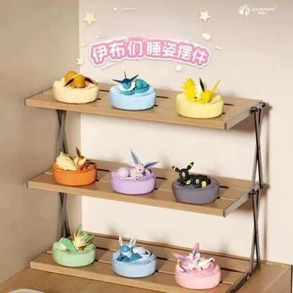 New Genuine Eevee Sleeping Position Series Mystery Box Vaporeon Anime Figurines Sylveon Espeon Umbreon Merchandise  Gift Toy
